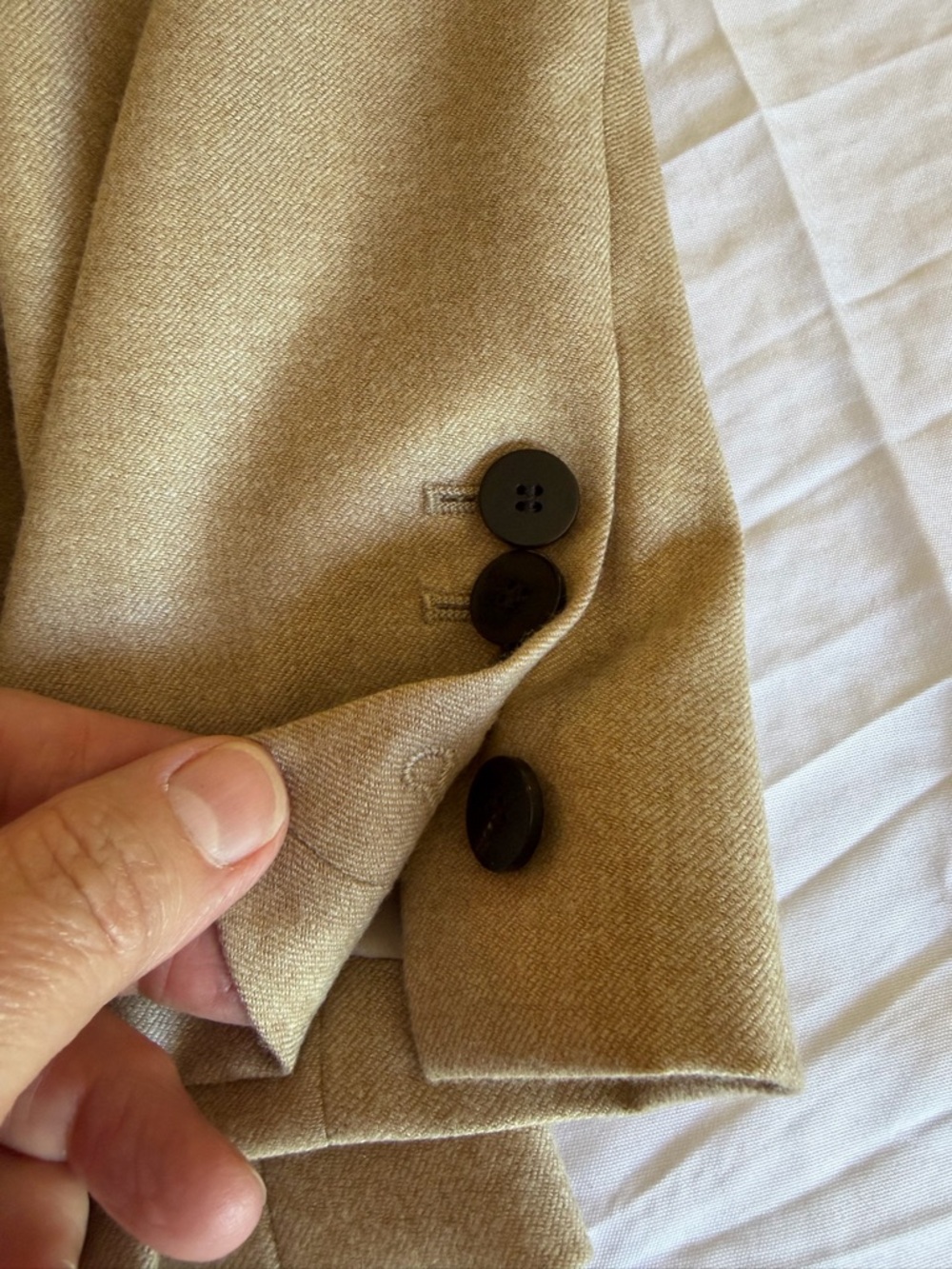 Theory Beige Single-Button Wool-Blend Blazer - Picture 11 of 12